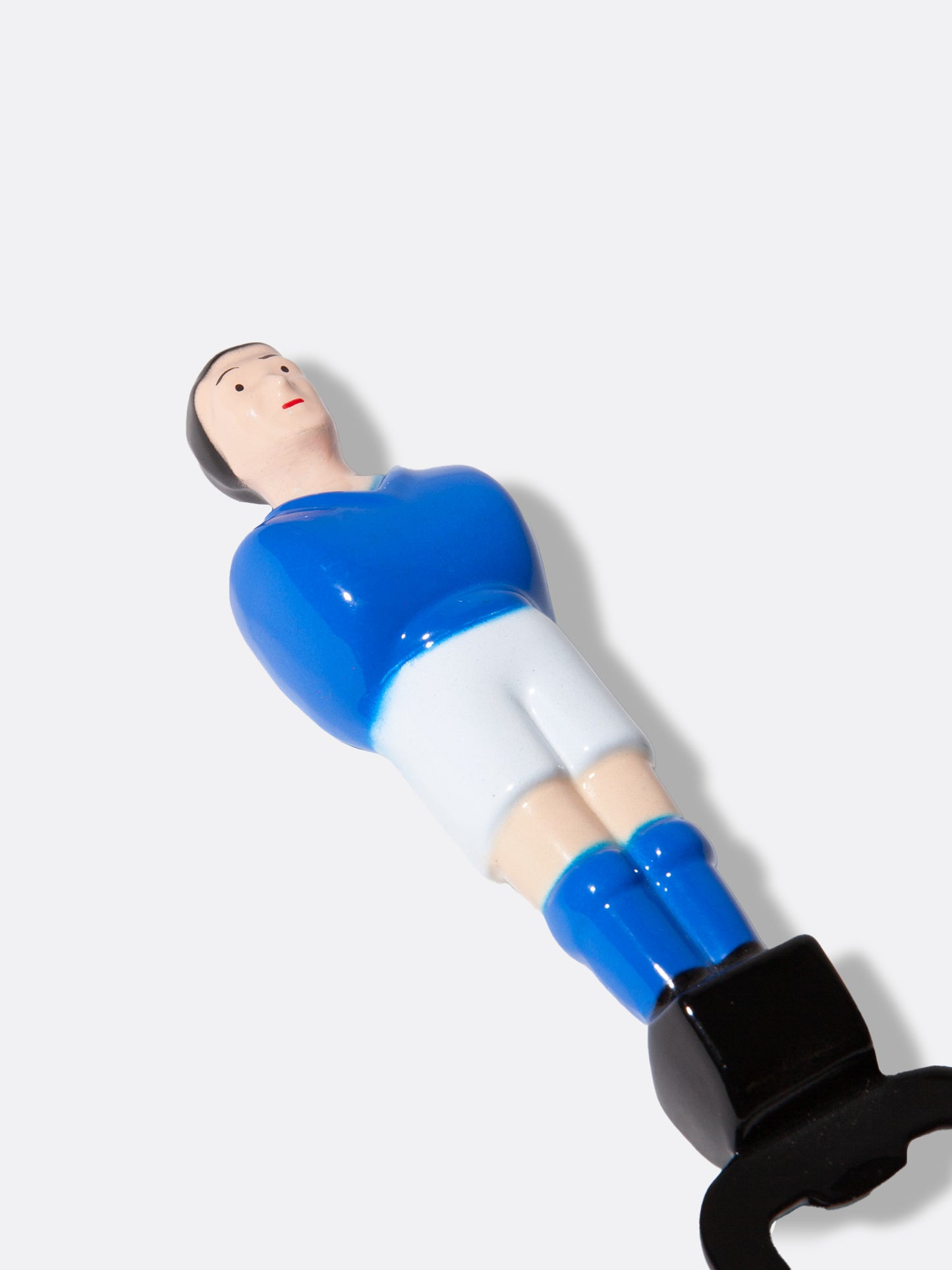 Abridor de botellas jugador de futbolín Azul