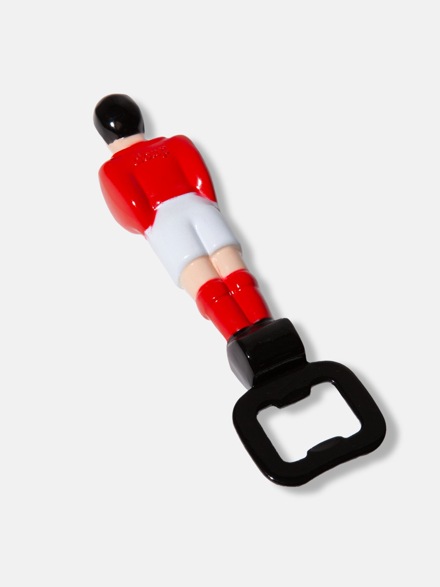 Abridor de botellas jugador de futbolín Rojo