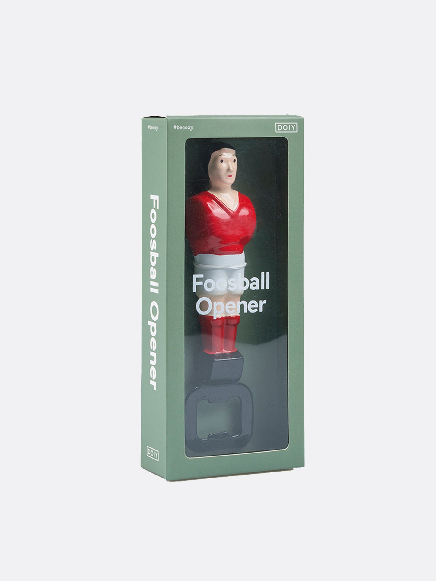 Abridor de botellas jugador de futbolín Rojo