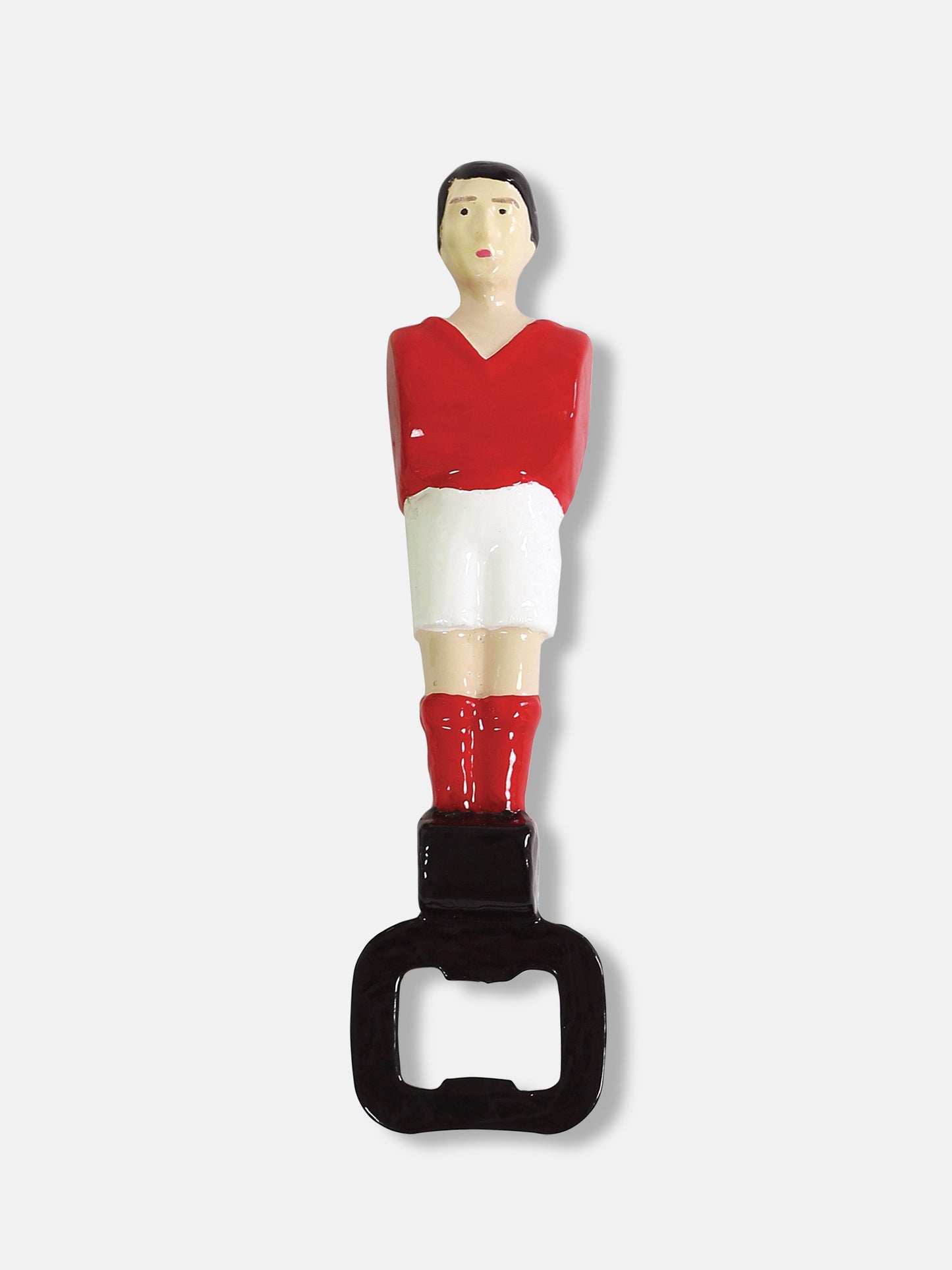 Abridor de botellas jugador de futbolín Rojo