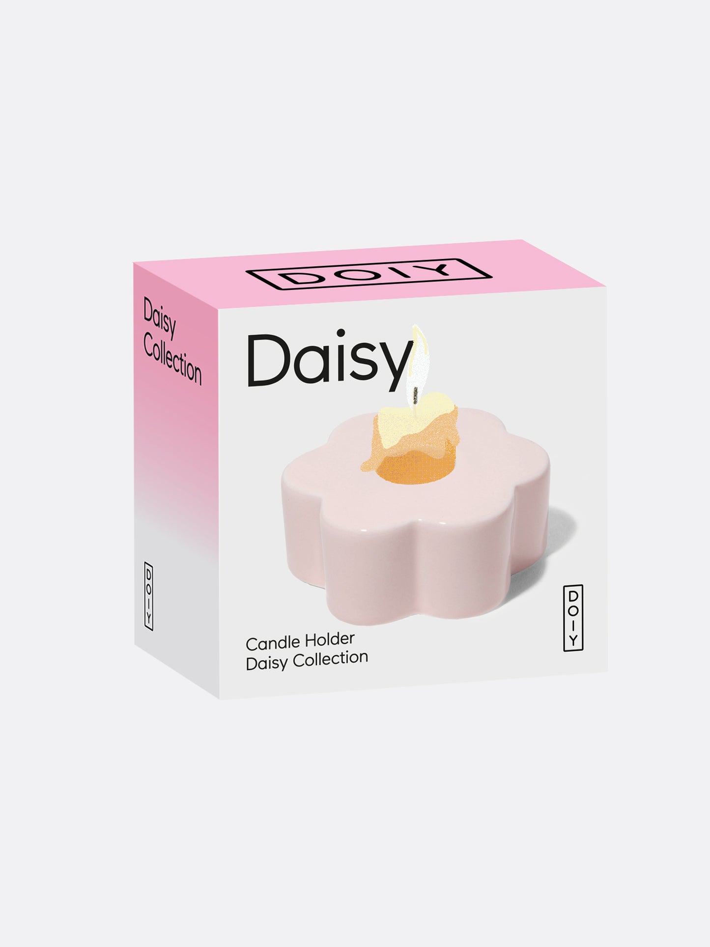 Portavelas de cerámica Daisy Rosa
