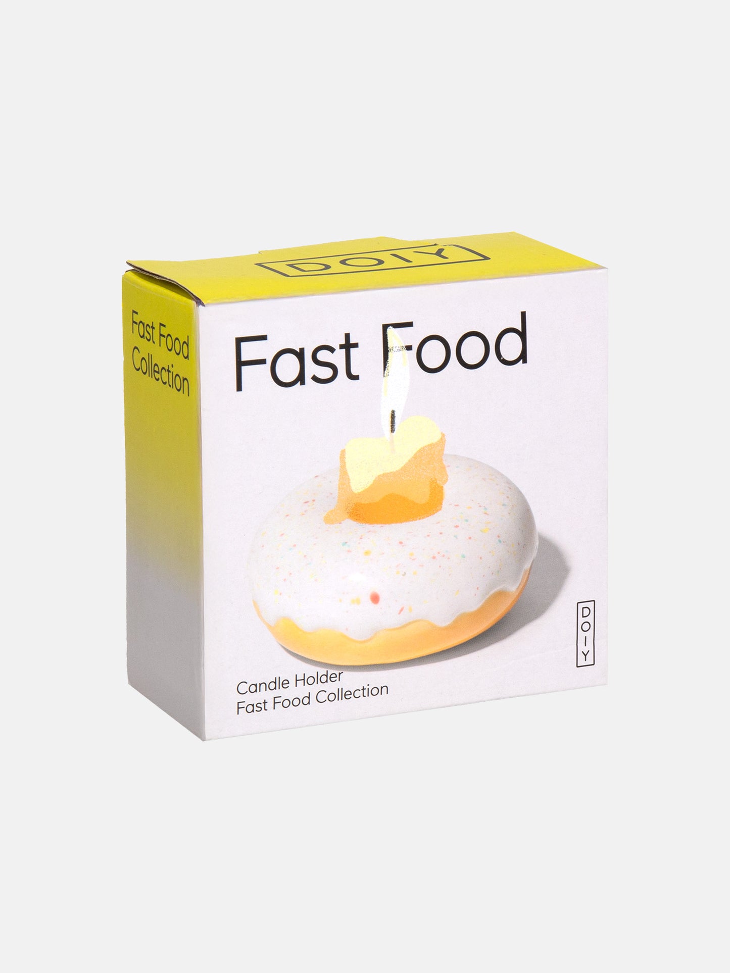 Fast Food Candle Holder Donut White