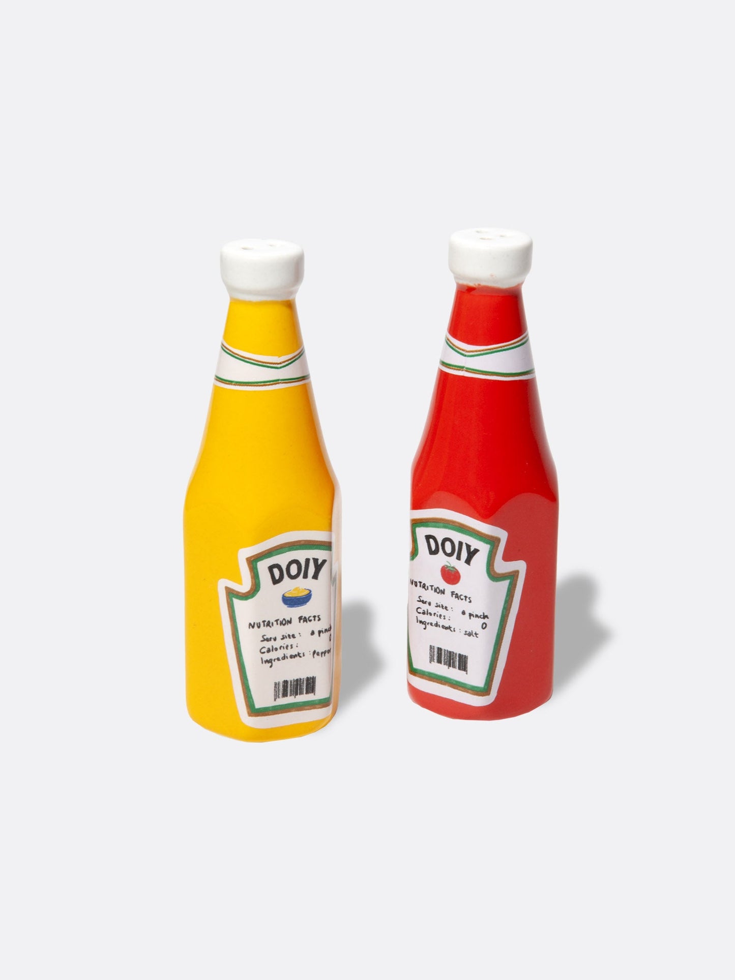 Corner Shop Salt & Pepper Shakers Ketchup&Mustard - DOIY Design