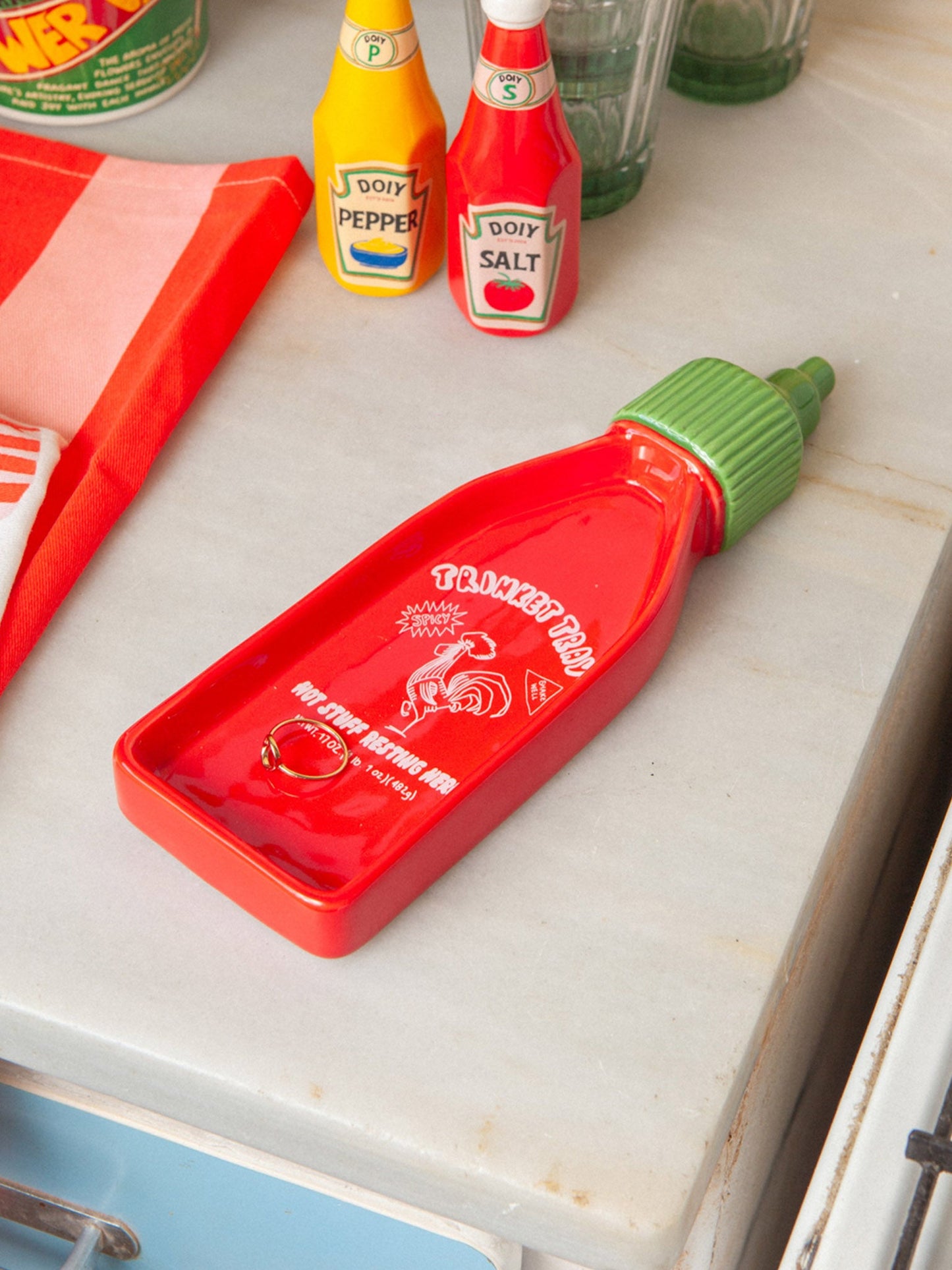 Corner Shop Trinket Tray Sriracha - DOIY Design