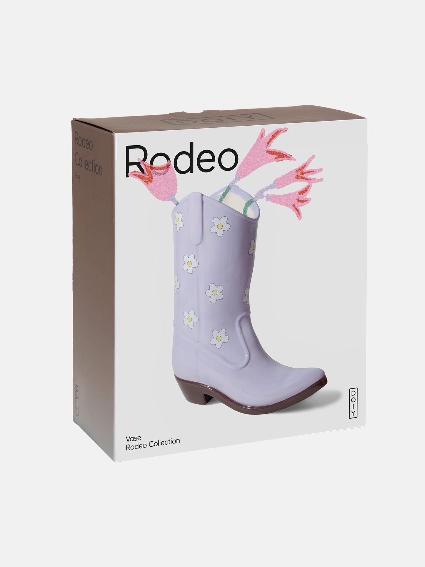 Rodeo Cowboy Boot Vase Lilac