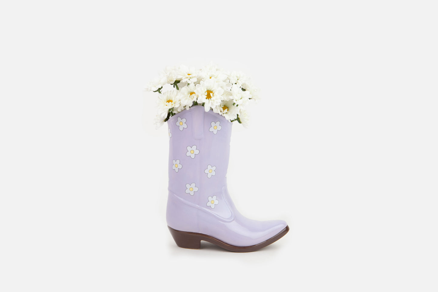 Rodeo Cowboy Boot Vase Lilac