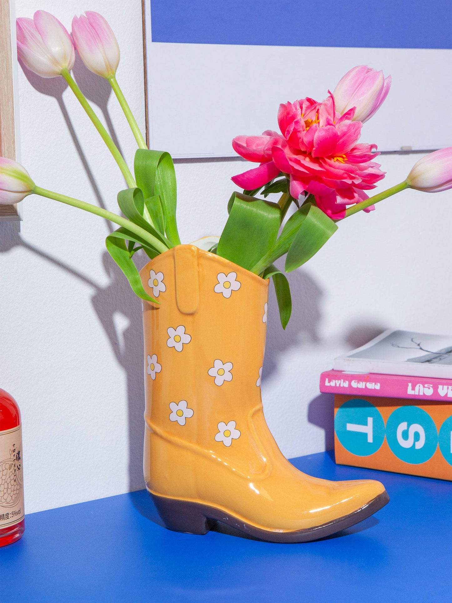Rodeo Cowboy Boot Vase Yellow - DOIY Design