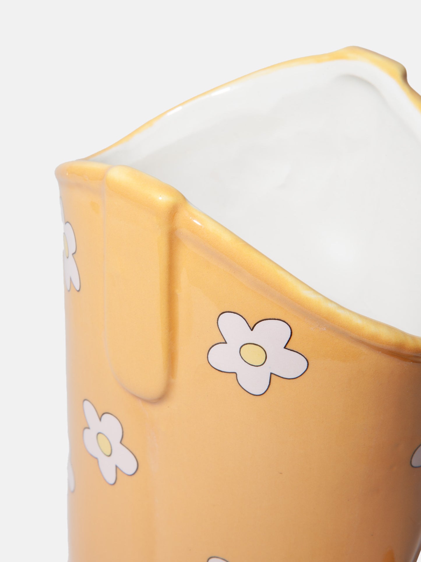 Rodeo Cowboy Boot Vase Yellow