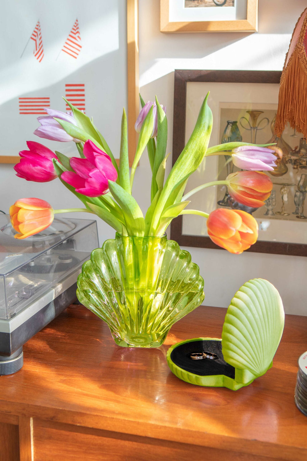 Seashell Vase Green - DOIY Design