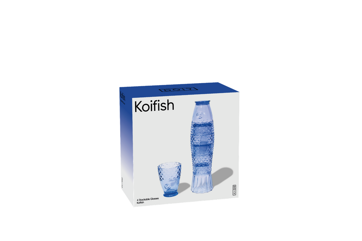 Stackable Glasses Koifish Blue