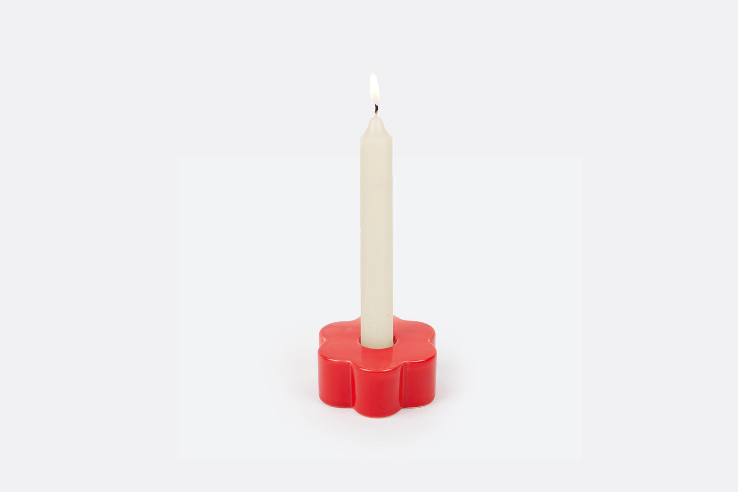 Daisy Candle Holder Red