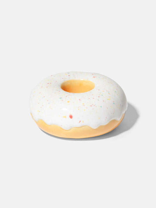 Fast Food Candle Holder Donut White - DOIY Design