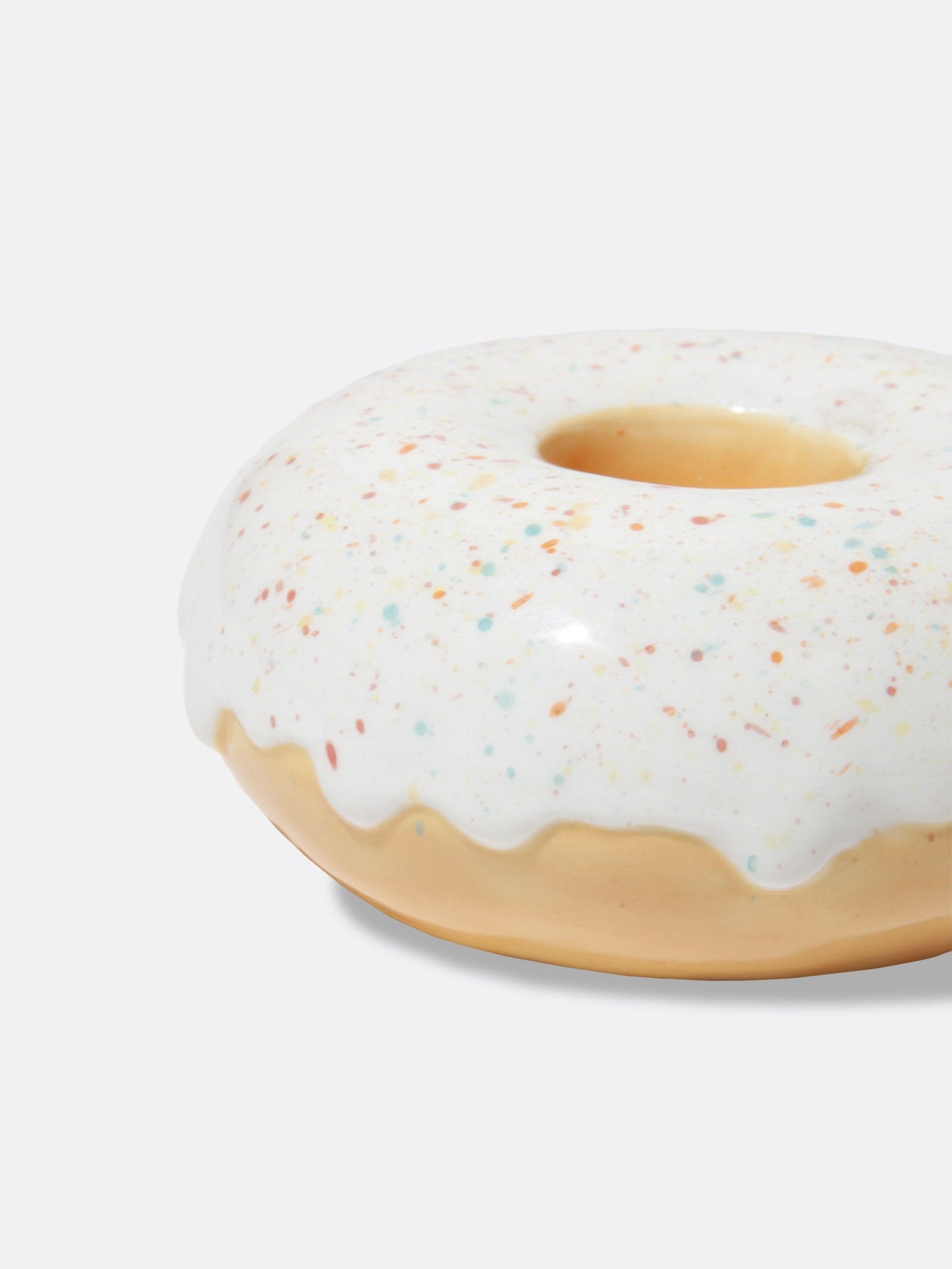 Fast Food Candle Holder Donut White