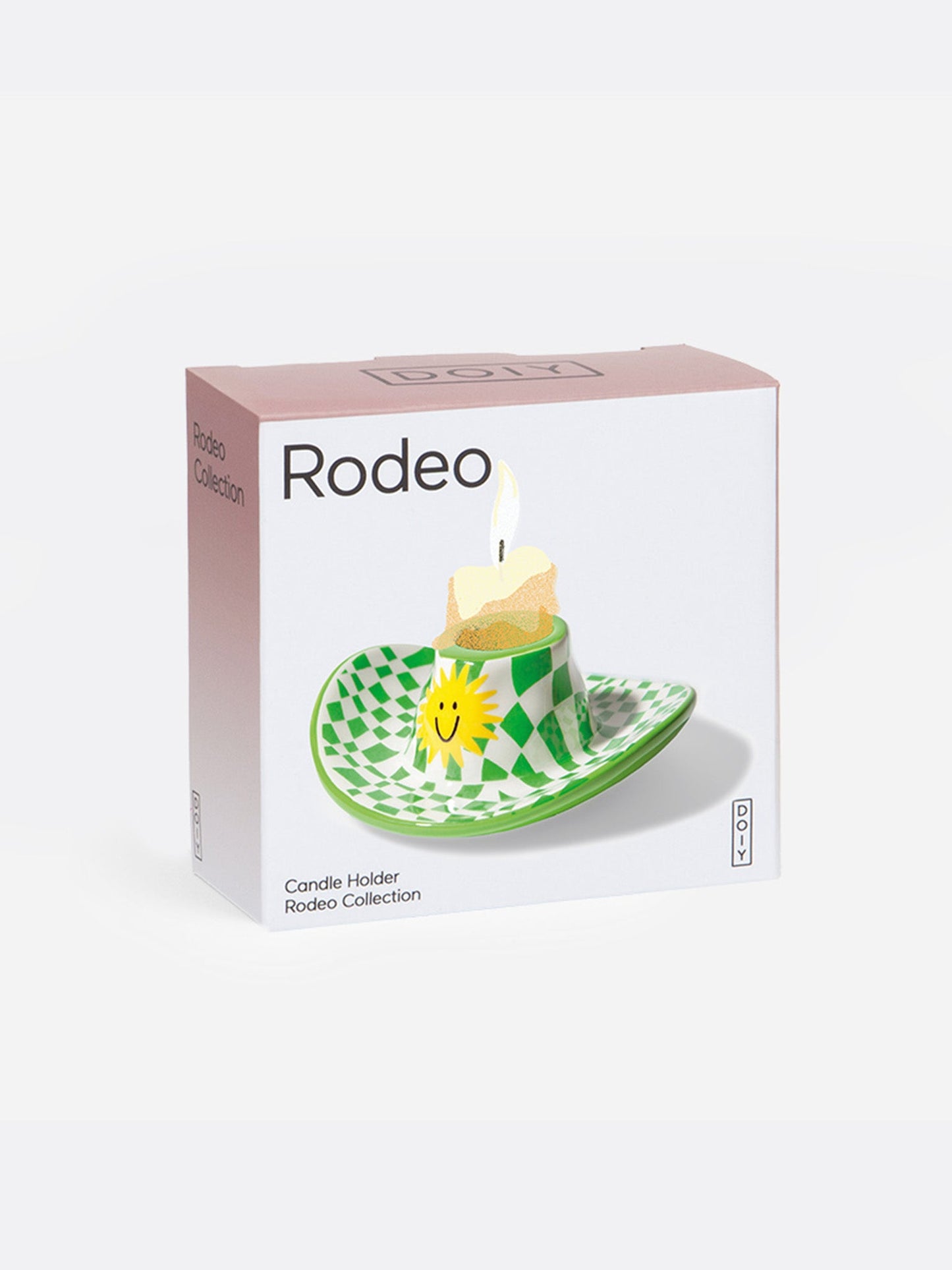 Rodeo Cowboy Hat Candle Holder Green