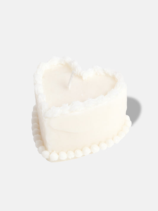 Sweetie 3D Candle Heart Cake White