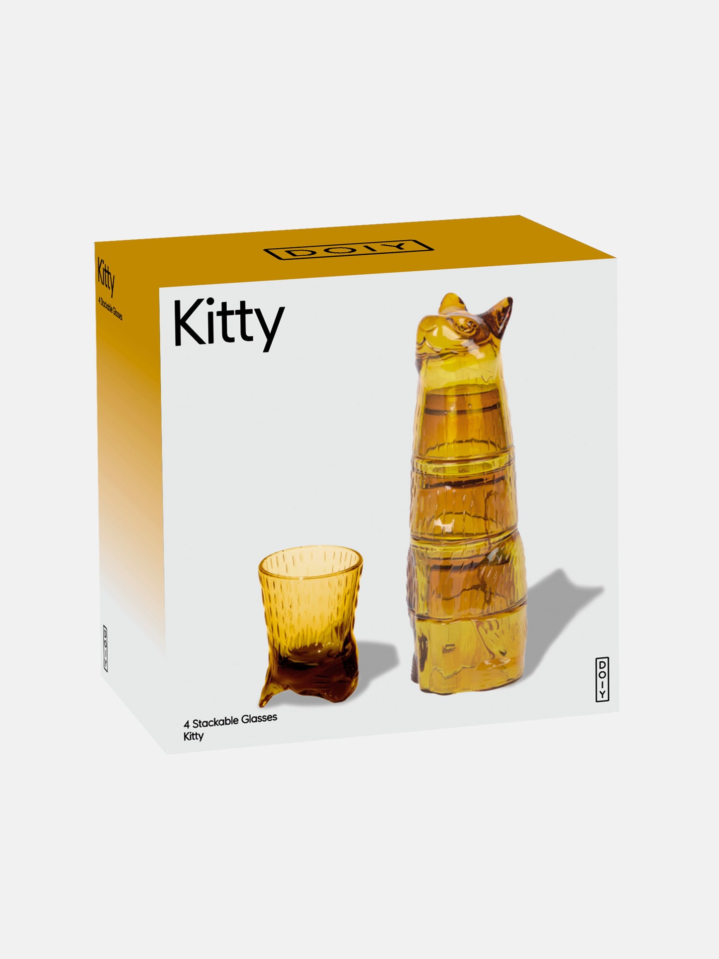 Stackable Glasses Kitty Ginger