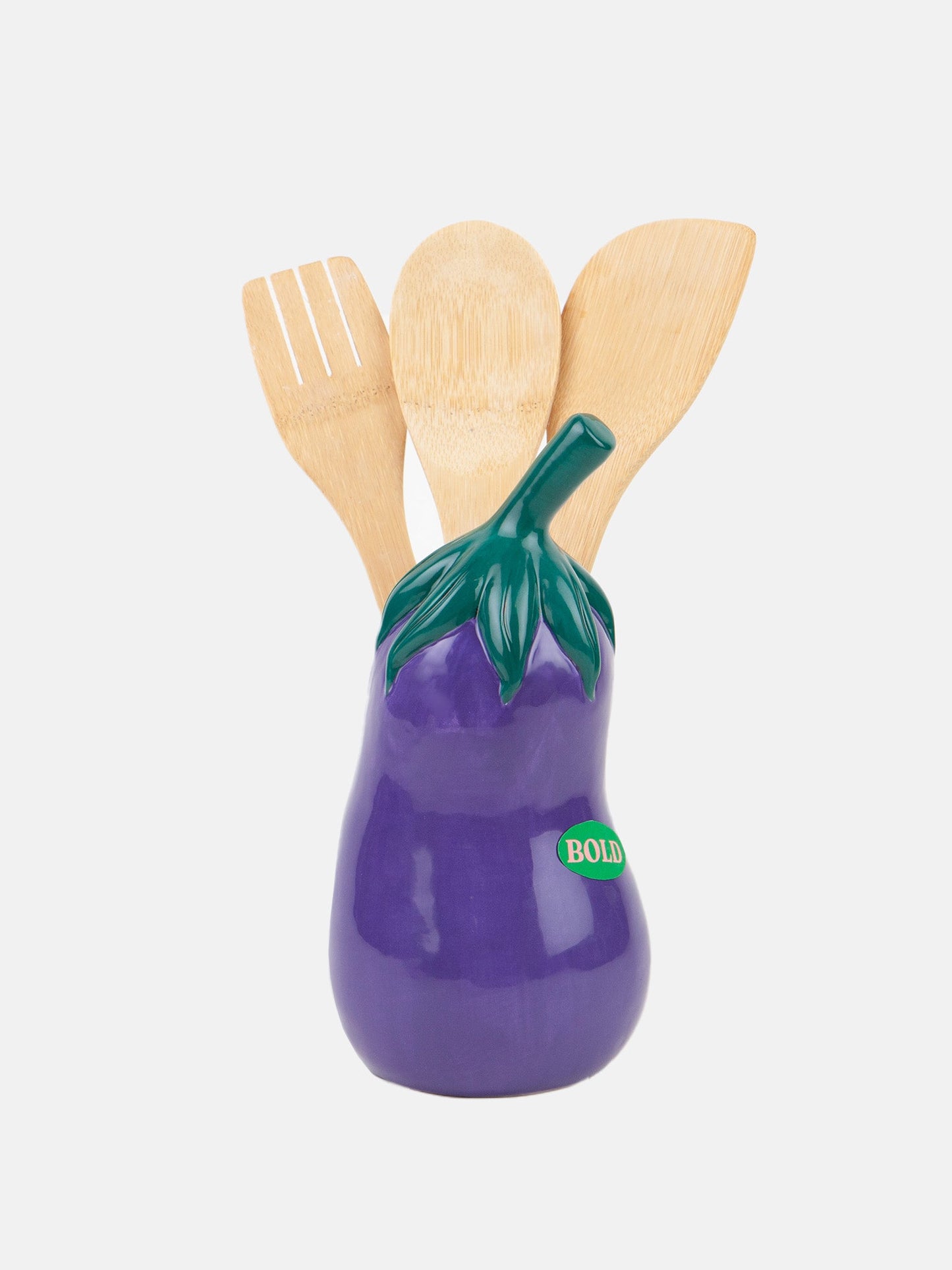 Farmers' Market Eggplant Utensils Pot