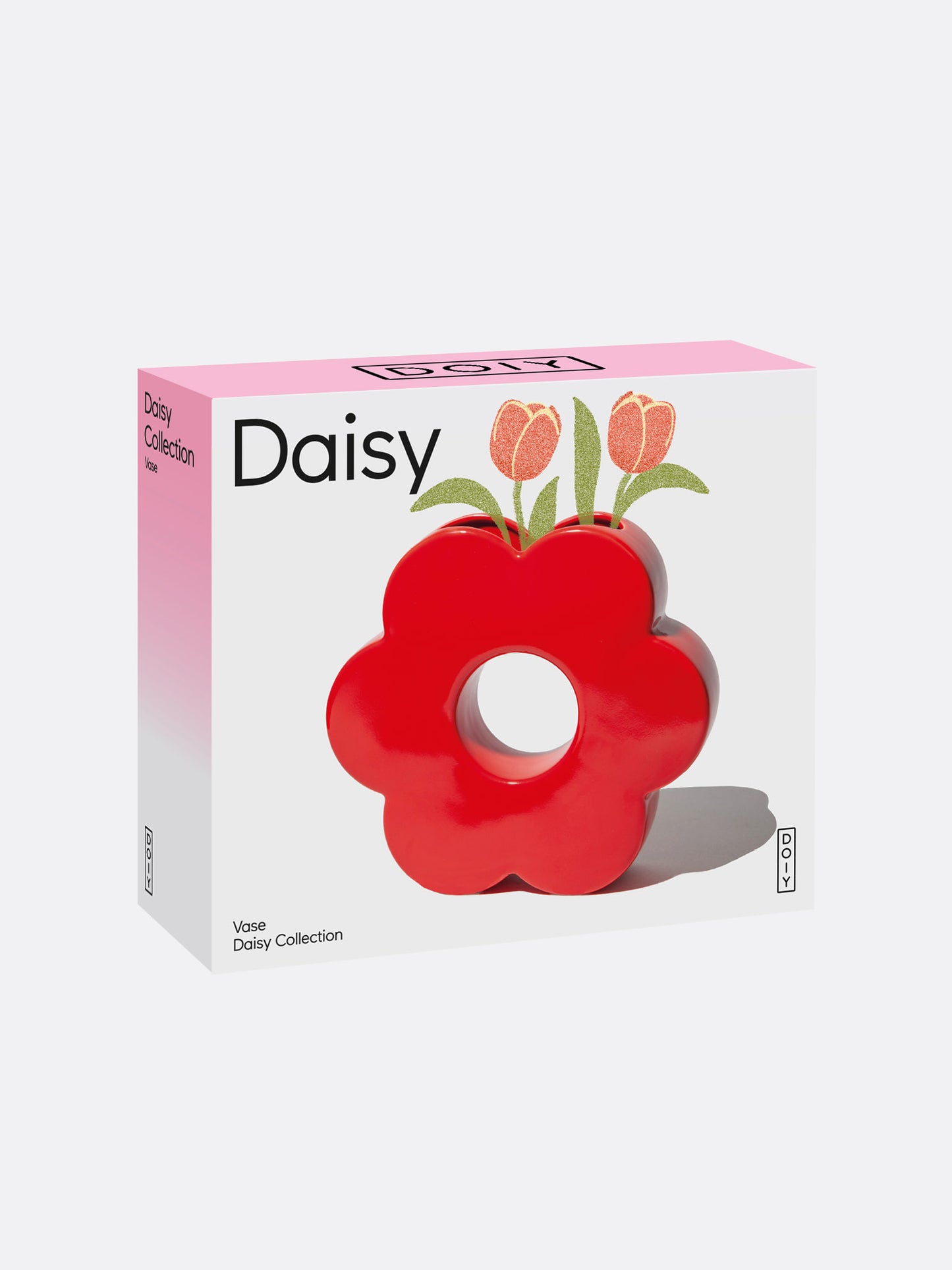 Daisy Vase Red