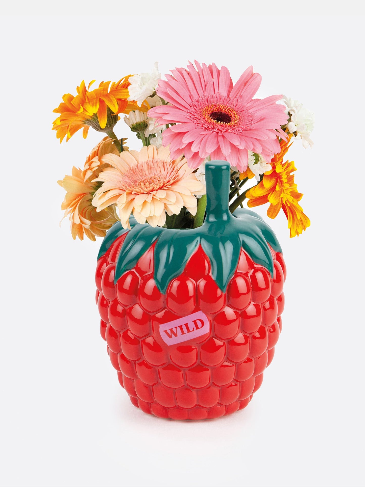 Farmers' Market Raspberry Vase